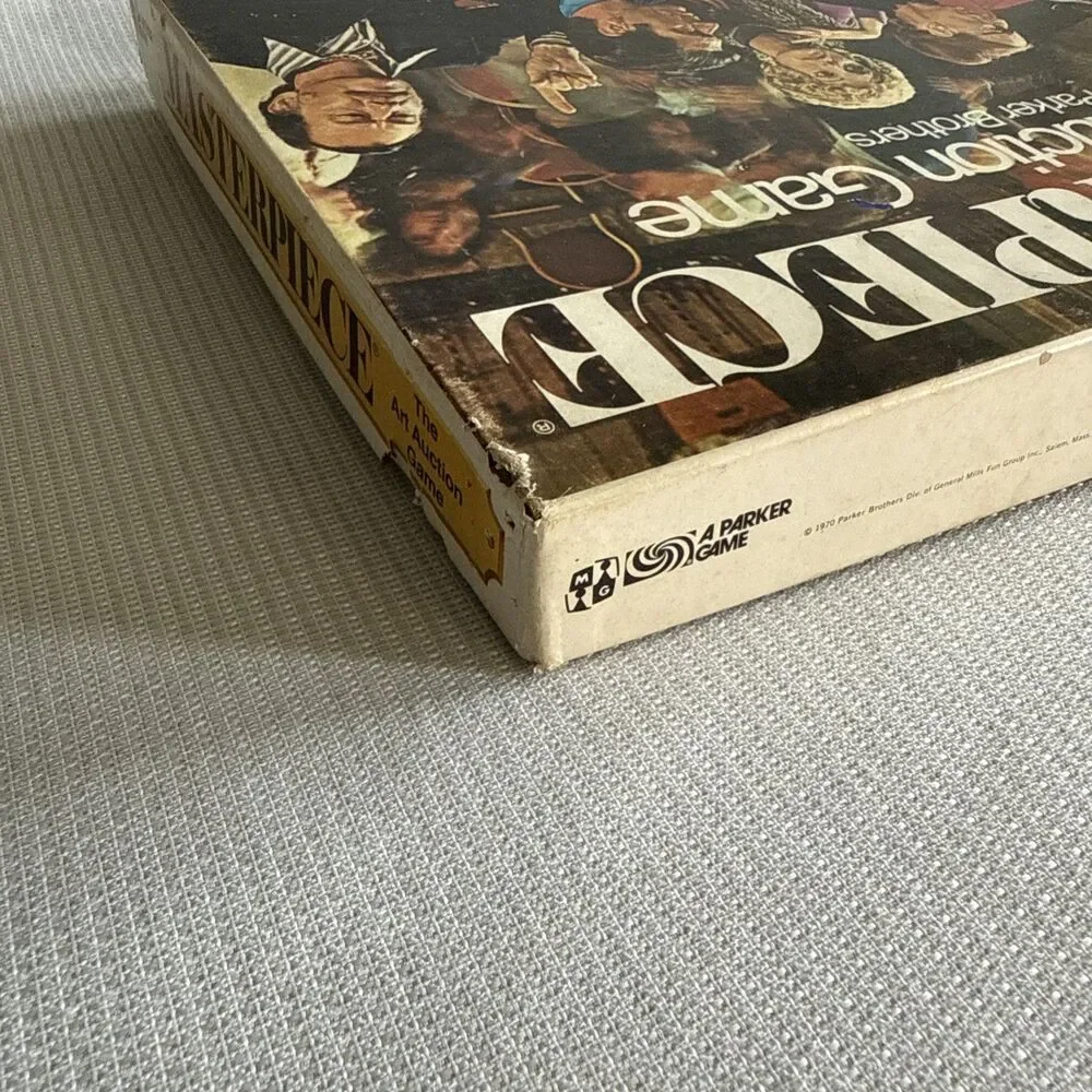 RARE Vintage 1970 Masterpiece - The Art Auction Game Parker Brothers Board Game